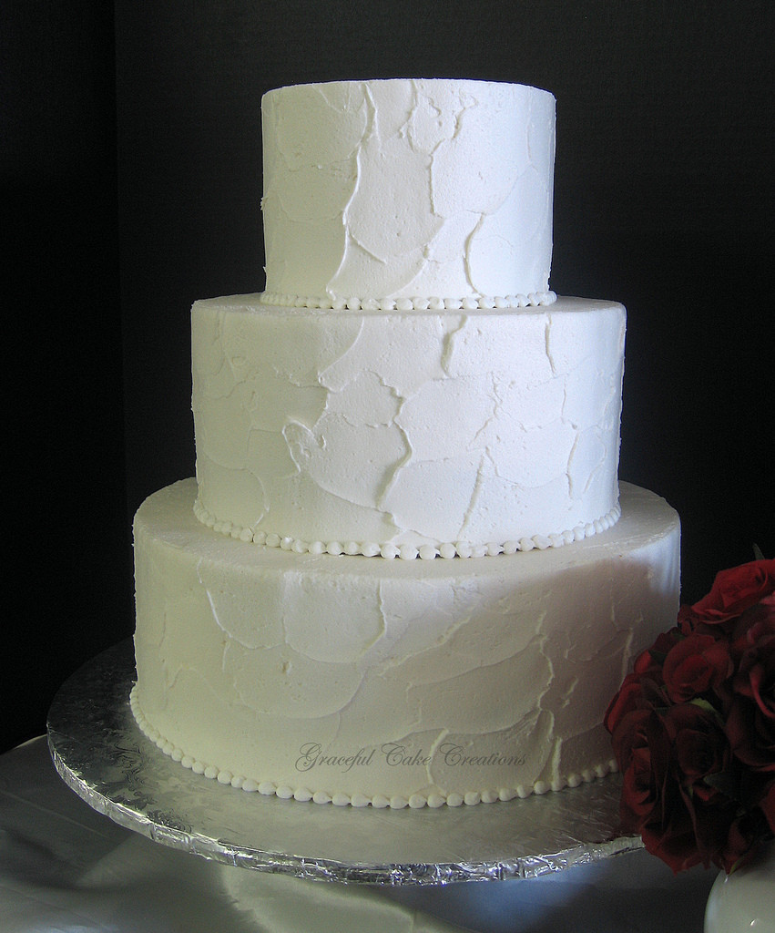 Textured Buttercream Wedding Cakes
 Simple Elegant Textured Buttercream Wedding Cake a photo