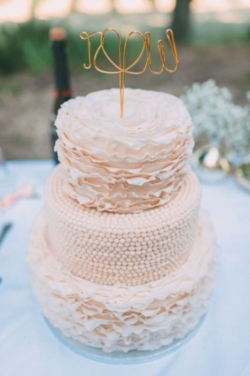 Textured Wedding Cakes
 35 Trendy And Fancy Textured Wedding Cakes Weddingomania