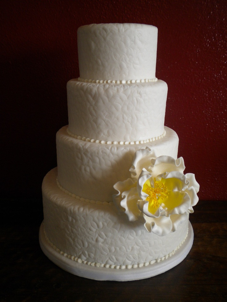 Textured Wedding Cakes
 Textured Fondant Wedding Cake Wedding Cakes