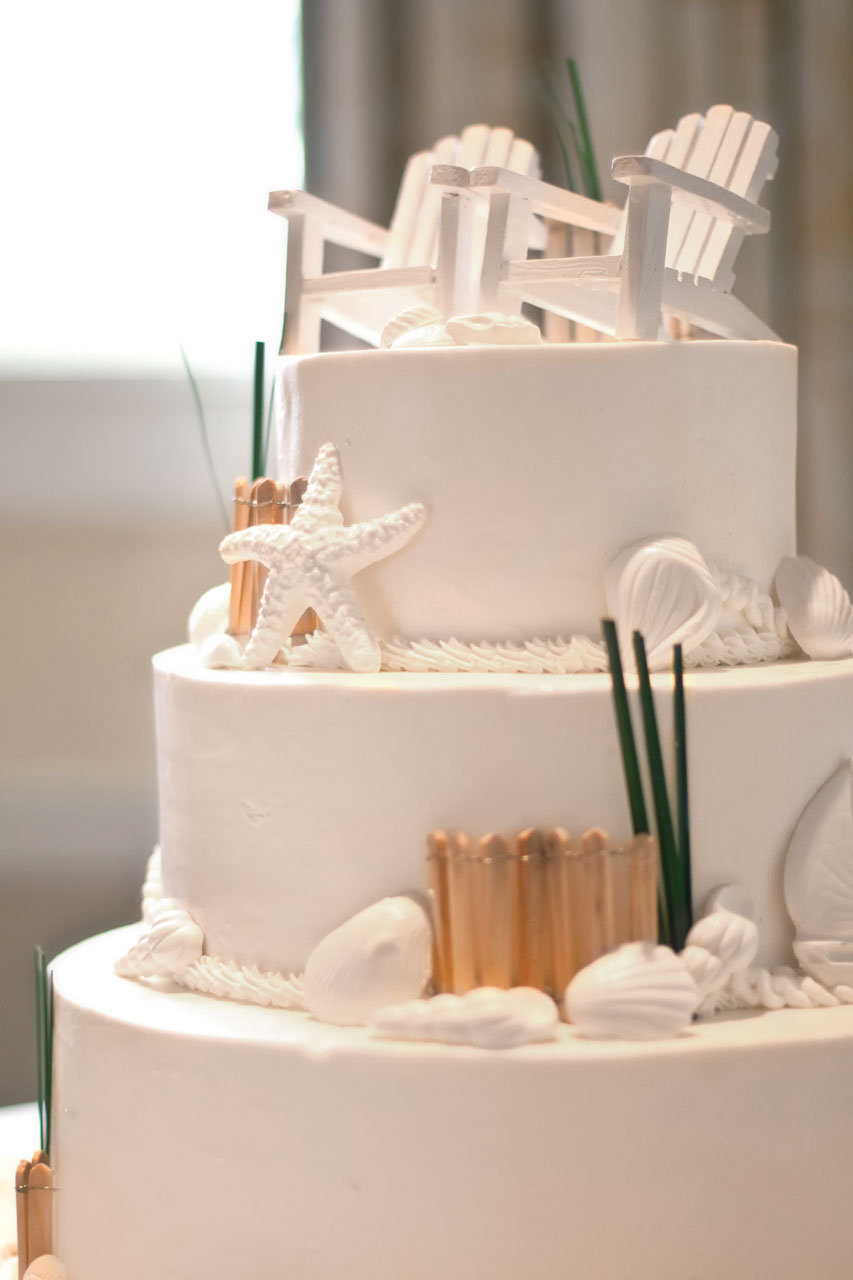 Themed Wedding Cakes
 Beach Fete Elizabeth & Michael in Cape Cod MA