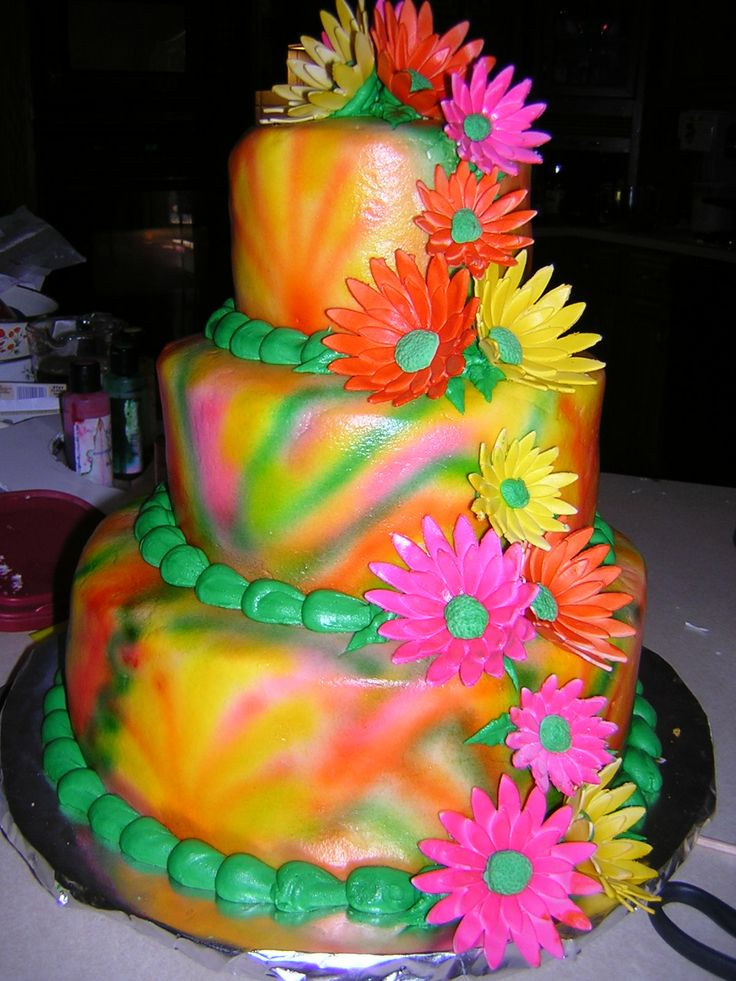 Tie Dye Wedding Cakes
 tie dye wedding cake Hippies ️ ️ Pinterest
