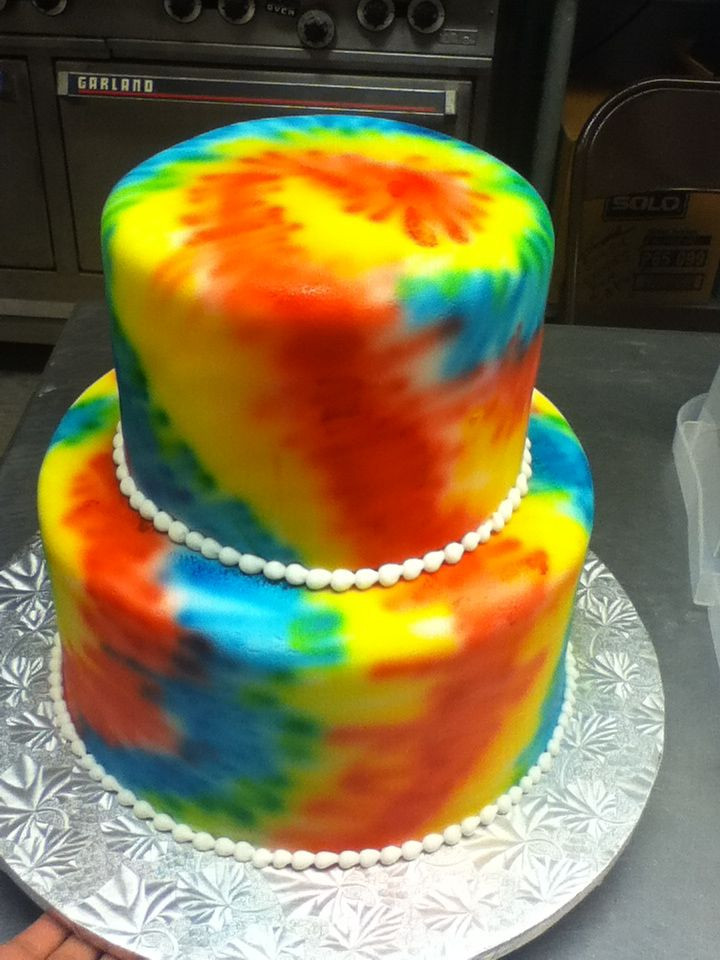 Tie Dye Wedding Cakes
 Tie dye wedding cake louisvillicious Cakes