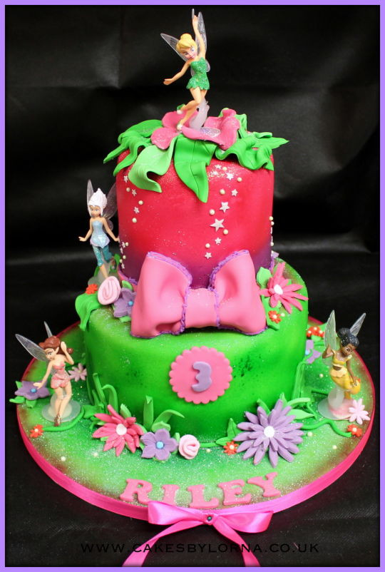 Tinkerbell Wedding Cakes
 Two Tier Tinkerbell Birthday Cake Cake by Cakes by Lorna