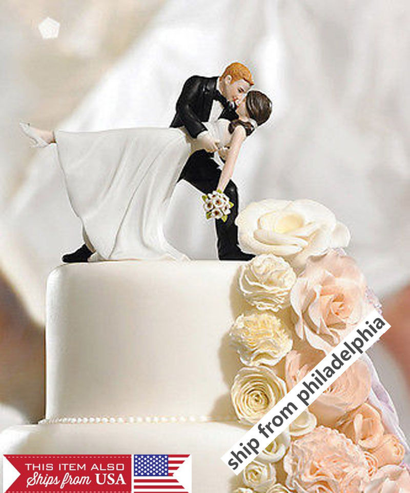 Tops Wedding Cakes
 Romantic Bride and Groom Wedding Couple Figurine Dancing