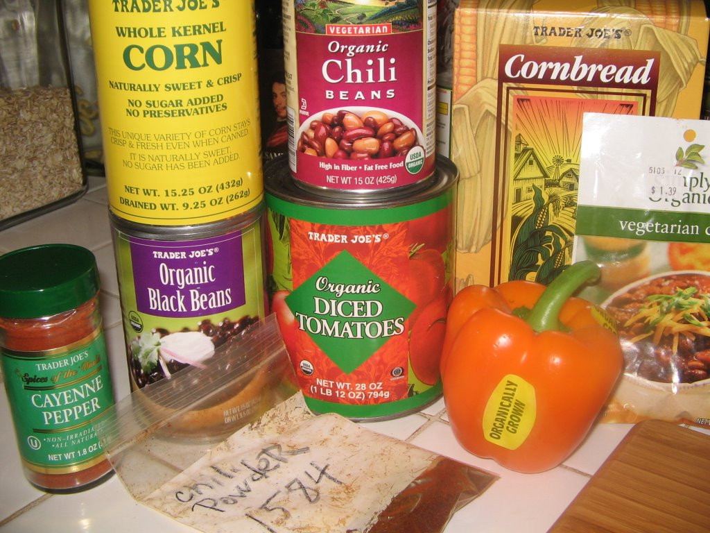 Trader Joe'S Organic Vegetarian Chili
 Get Sconed Vegan chili and cornbread made even easier