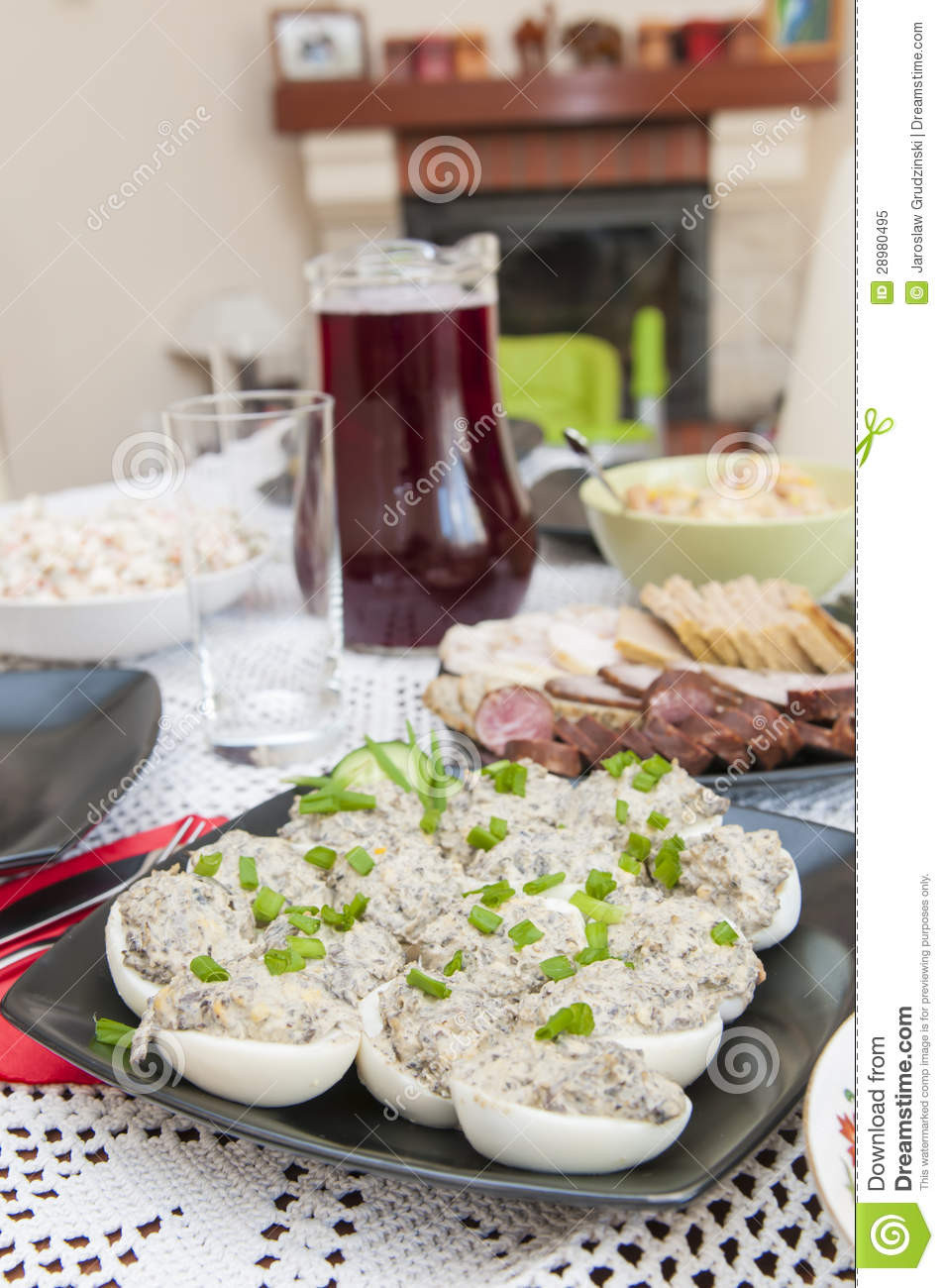 Traditional Polish Easter Dinner
 Traditional Polish Easter Food Stock Image Image