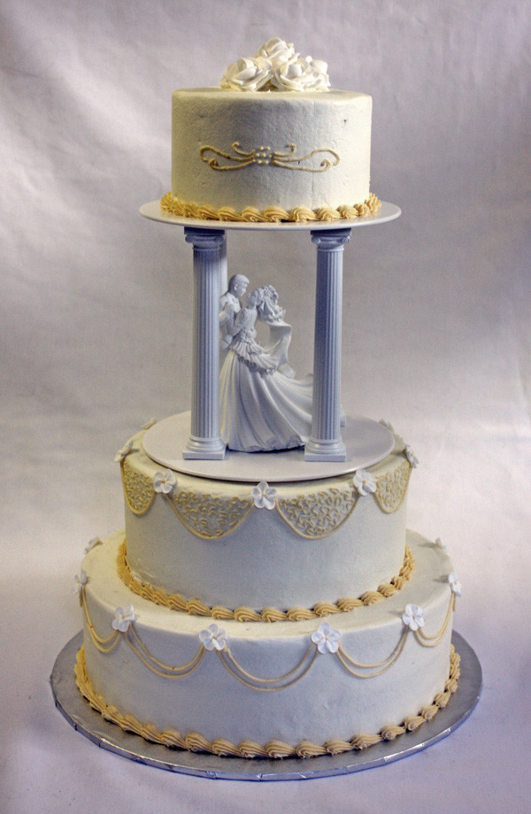 Traditional Wedding Cakes
 Traditional Wedding Cake in Ivory and White