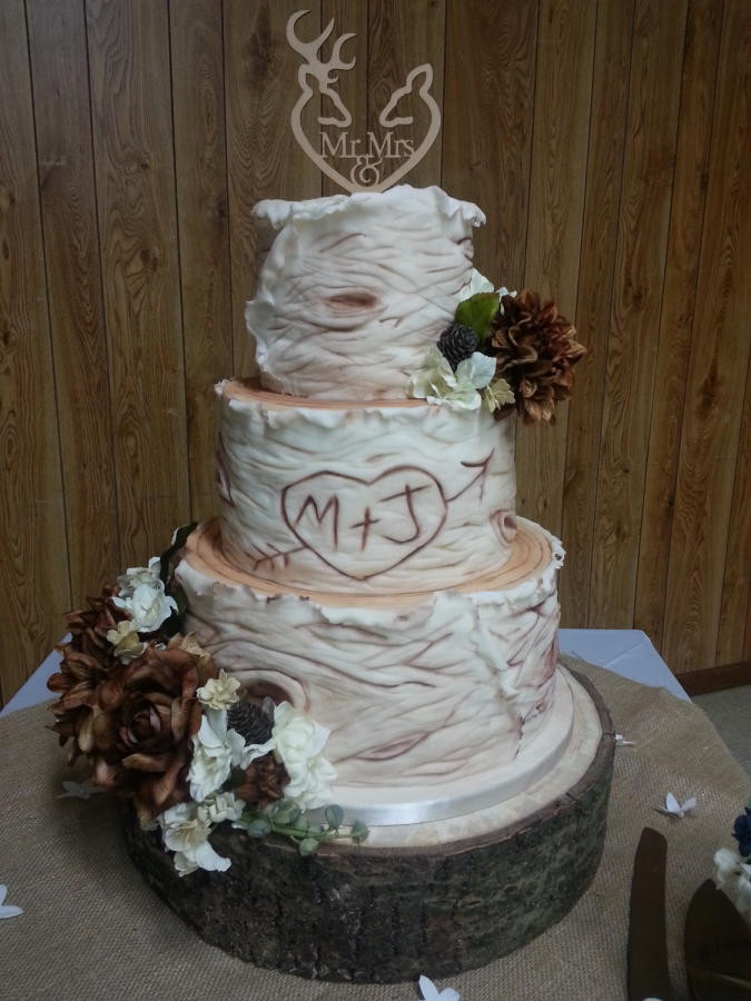 Tree Bark Wedding Cakes
 Tree bark wedding cake Cake by Shawna CakesDecor