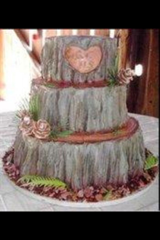 Tree Bark Wedding Cakes
 Tree bark wedding cake