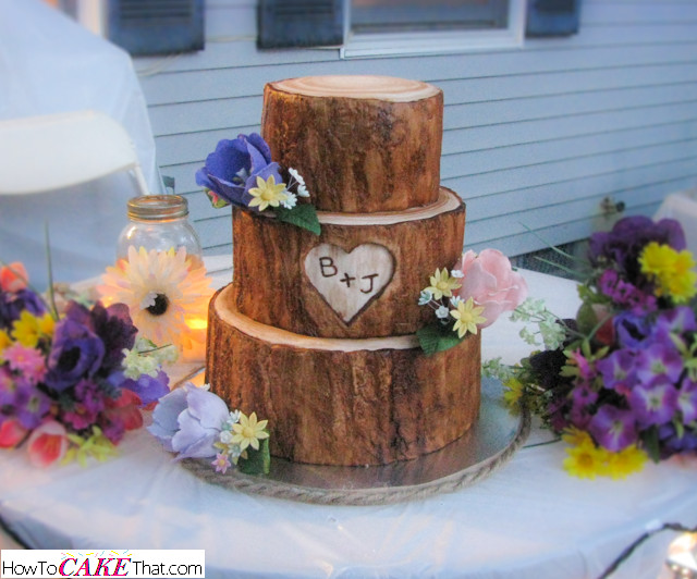 Tree Bark Wedding Cakes
 Tree Stump Cake How To CAKE That