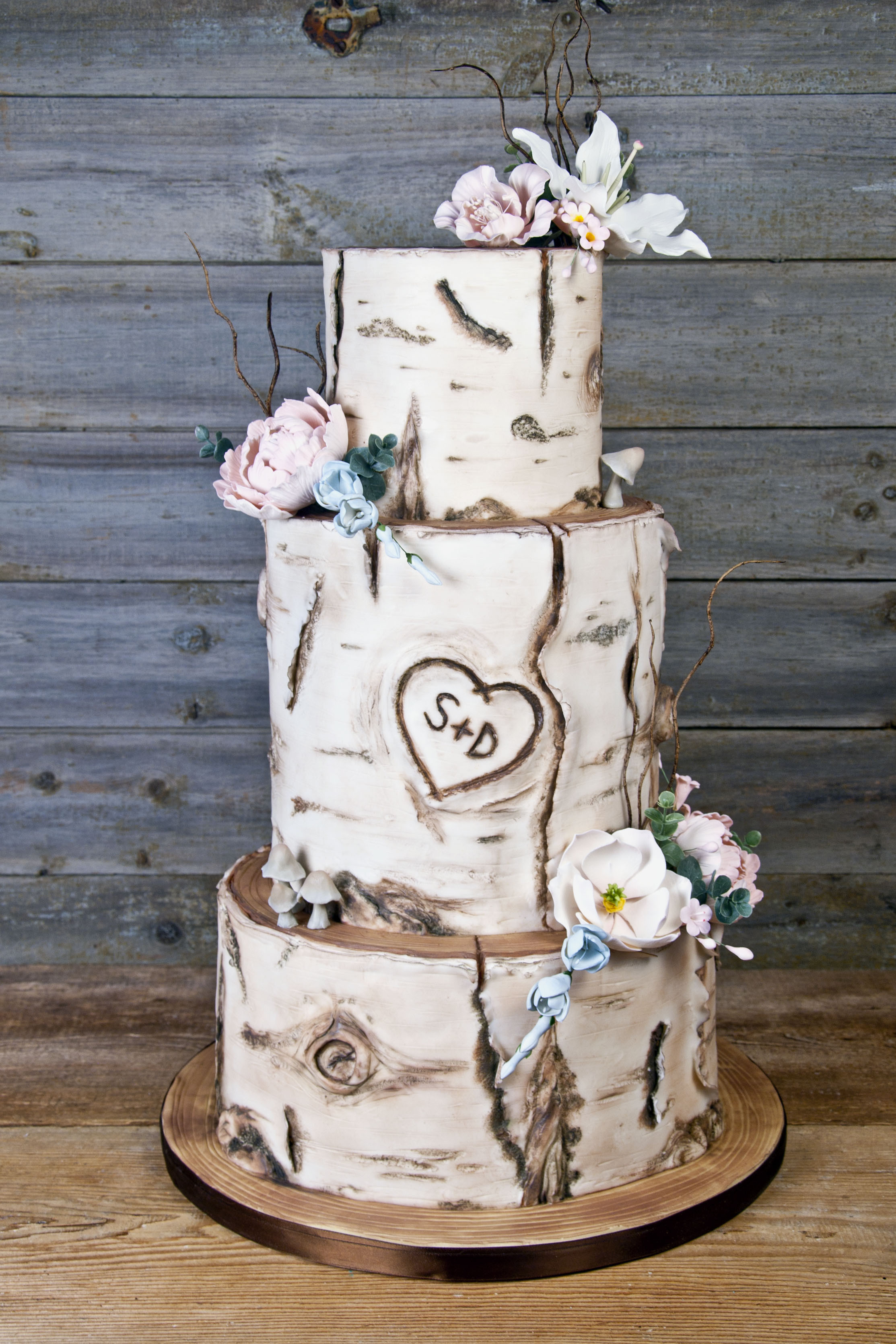 Tree Bark Wedding Cakes
 Custom Wedding Cakes For The Love Cake Shop In
