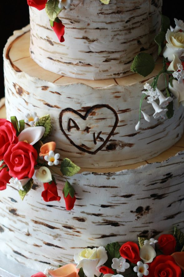 Tree Wedding Cakes
 Birch Tree Wedding Cake
