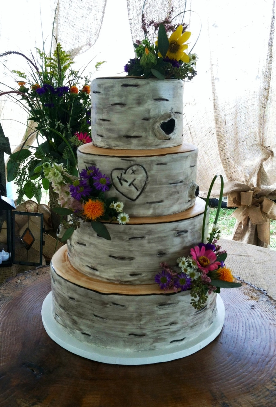 Tree Wedding Cakes
 Birch Tree Wedding Cake CakeCentral