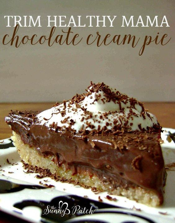 Trim Healthy Mama Desserts
 Trim Healthy Mama No Bake Chocolate Cream Pie