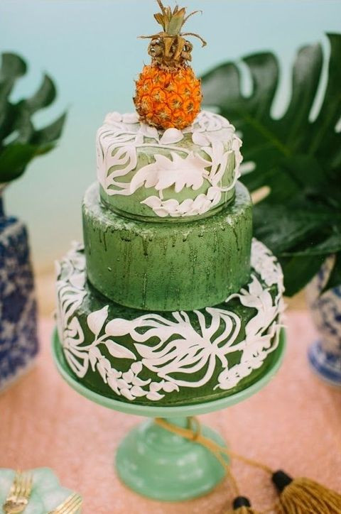 Tropical Wedding Cakes
 44 Beautiful Bold Tropical Wedding Cakes