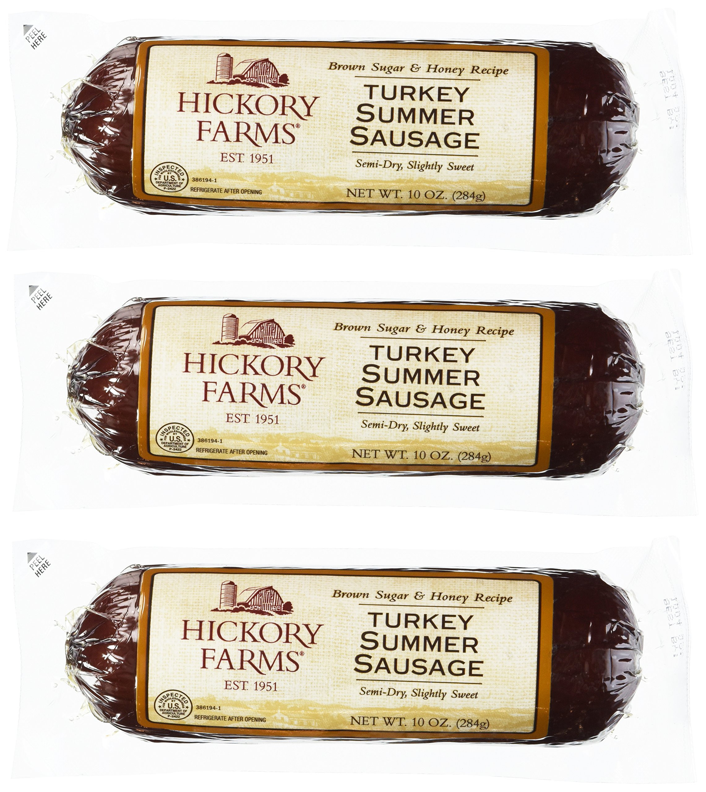 Turkey Summer Sausage
 Hickory Farms Smoked Cheddar Blend Cheese 10 Ounces Pack