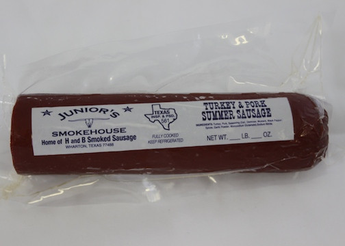 Turkey Summer Sausage
 Turkey & Pork Summer Sausage Juniors Smokehouse