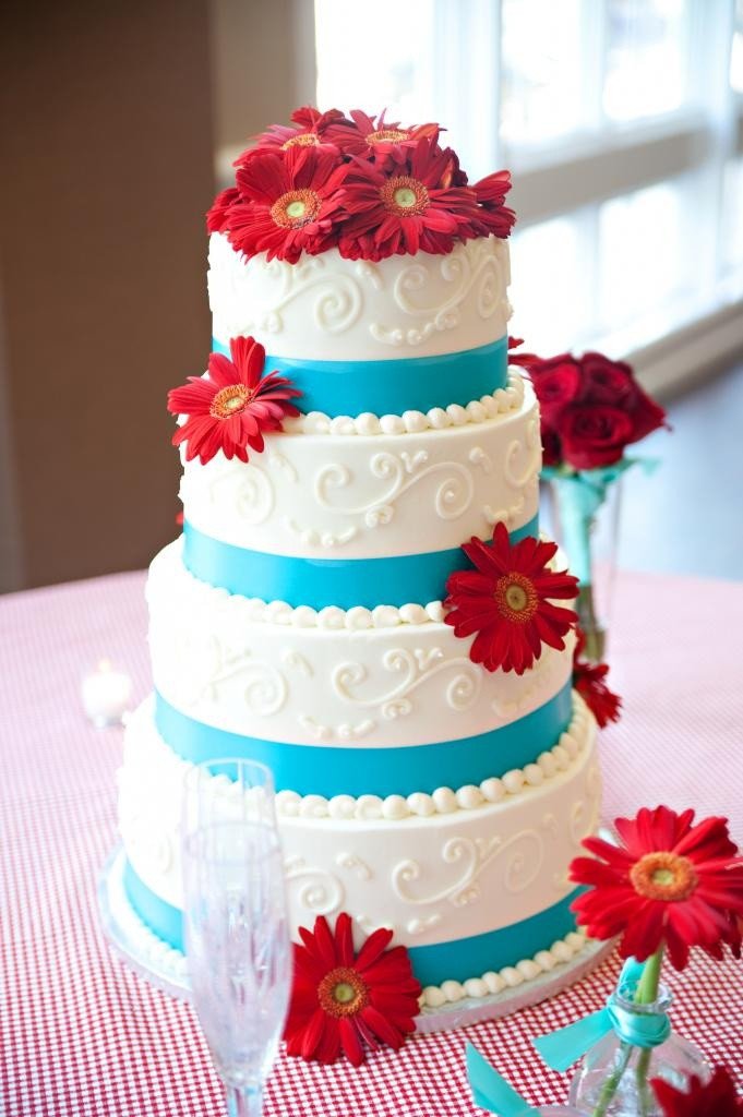 Turquoise And Coral Wedding Cakes
 25 best ideas about Aqua wedding cakes on Pinterest