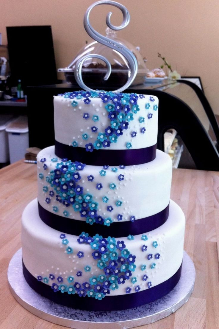 Turquoise And Purple Wedding Cakes
 Best 25 Turquoise wedding cakes ideas on Pinterest