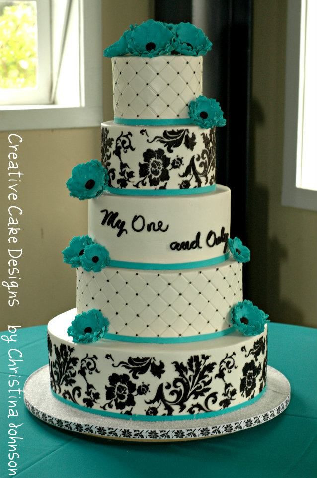 Turquoise And Purple Wedding Cakes
 teal wedding ka ing