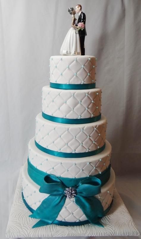 Turquoise And White Wedding Cakes
 25 best ideas about Turquoise wedding cakes on Pinterest