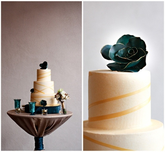 Turquoise And Yellow Wedding Cakes
 Wedding Cake turquoise and yellow by the Arizona Cake