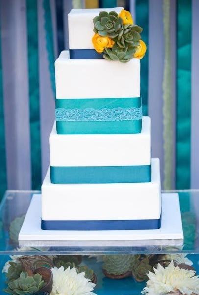 Turquoise And Yellow Wedding Cakes
 24 best images about Turquoise and Yellow Wedding on