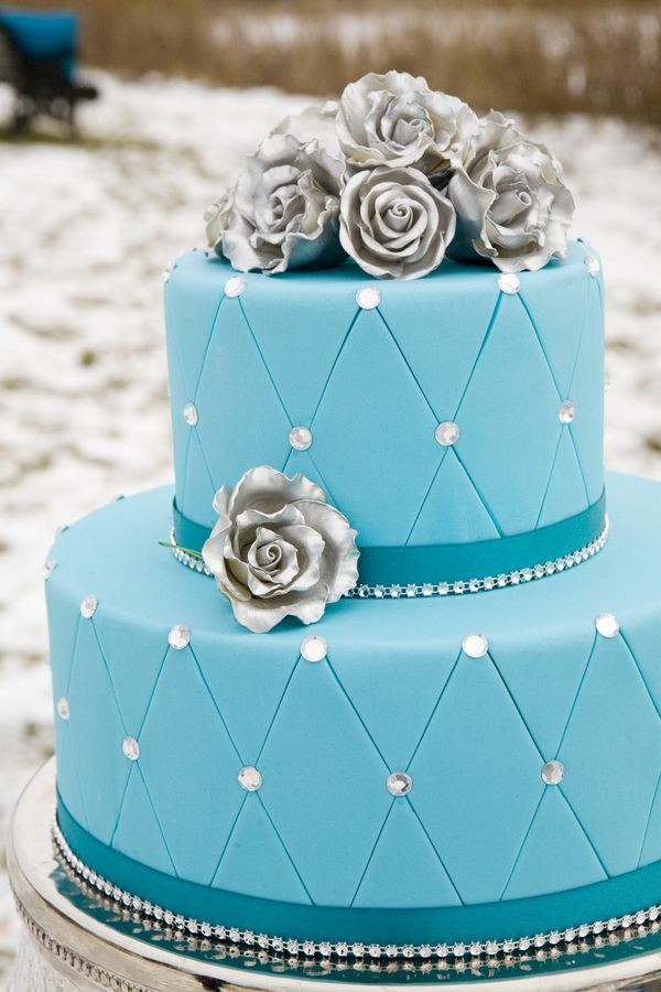 Turquoise Wedding Cakes
 Turquoise blue wedding cakes idea in 2017