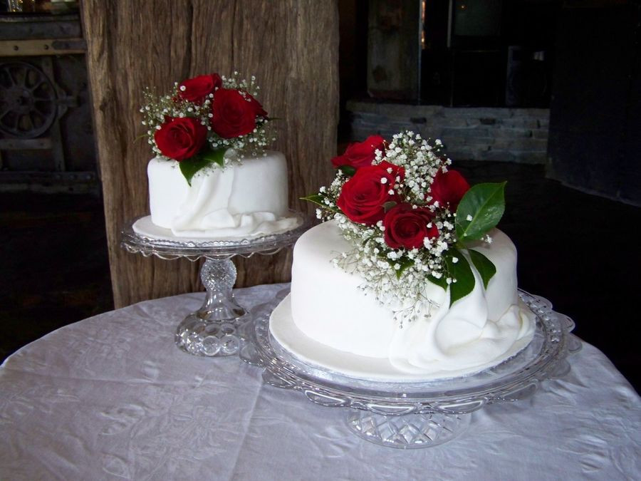 Two Layer Wedding Cakes
 Two Tier Wedding Cake CakeCentral
