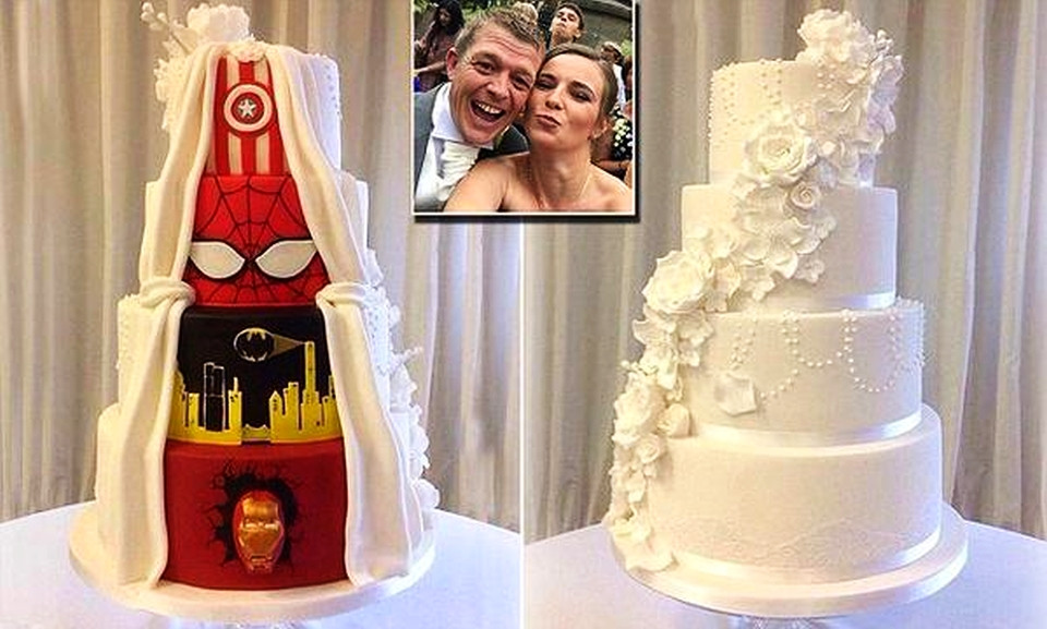 Two Sided Wedding Cakes
 Two sided wedding cake by Tier by Tier Homecrux