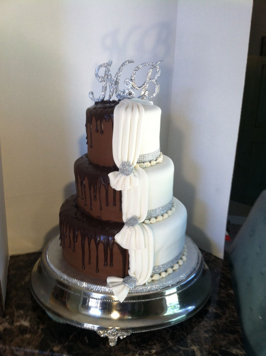 Two Sided Wedding Cakes
 Two Sided Wedding Cake CakeCentral