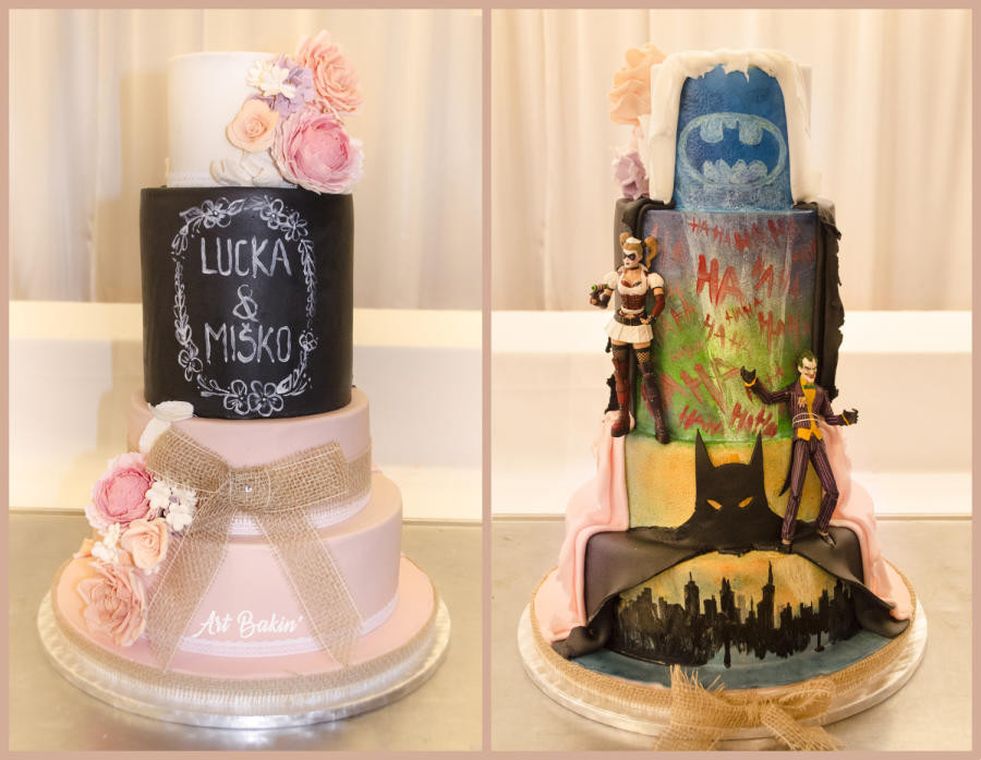Two Sided Wedding Cakes
 Two Sided Wedding Cake cake by Art Bakin’ CakesDecor