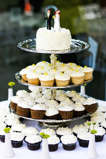 Types Of Wedding Cakes
 two types of cup cakes for wedding