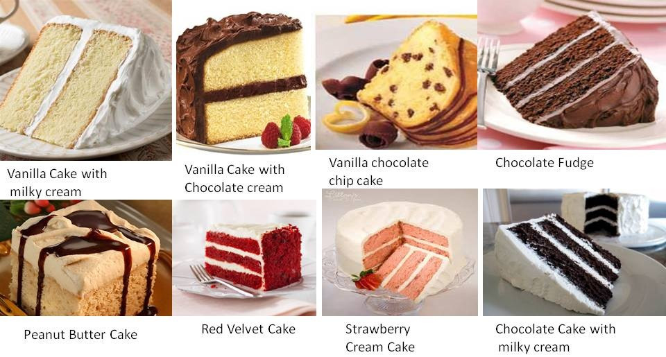 Types Of Wedding Cakes Flavors
 Different Flavors Cake Cake Ideas