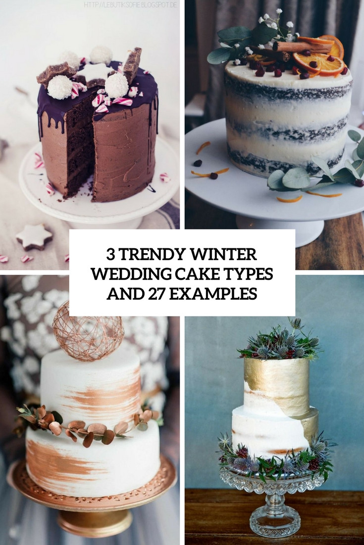 Types Of Wedding Cakes
 3 Trendy Winter Wedding Cake Types And 27 Examples