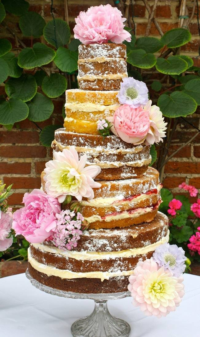 Unfrosted Wedding Cakes
 Dessert Au Naturel Unfrosted Wedding Cakes
