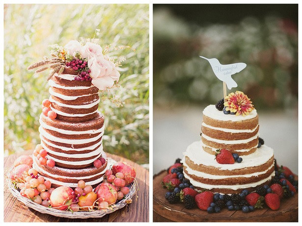 Unfrosted Wedding Cakes
 postcards and pretties good eats unfrosted wedding cakes