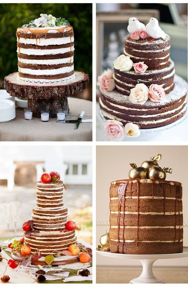 Unfrosted Wedding Cakes
 Dessert Au Naturel Unfrosted Wedding Cakes