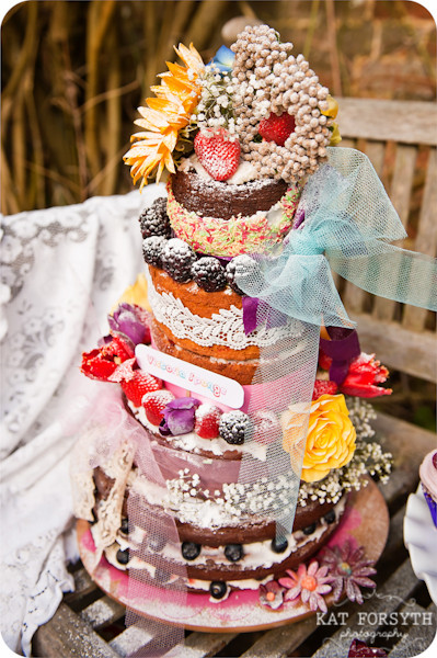 Uniced Wedding Cakes
 May Day Rainbow Wedding