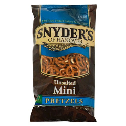 Unsalted Pretzels Healthy
 Galleon Snyder s Hanover Mini Pretzels Unsalted 9