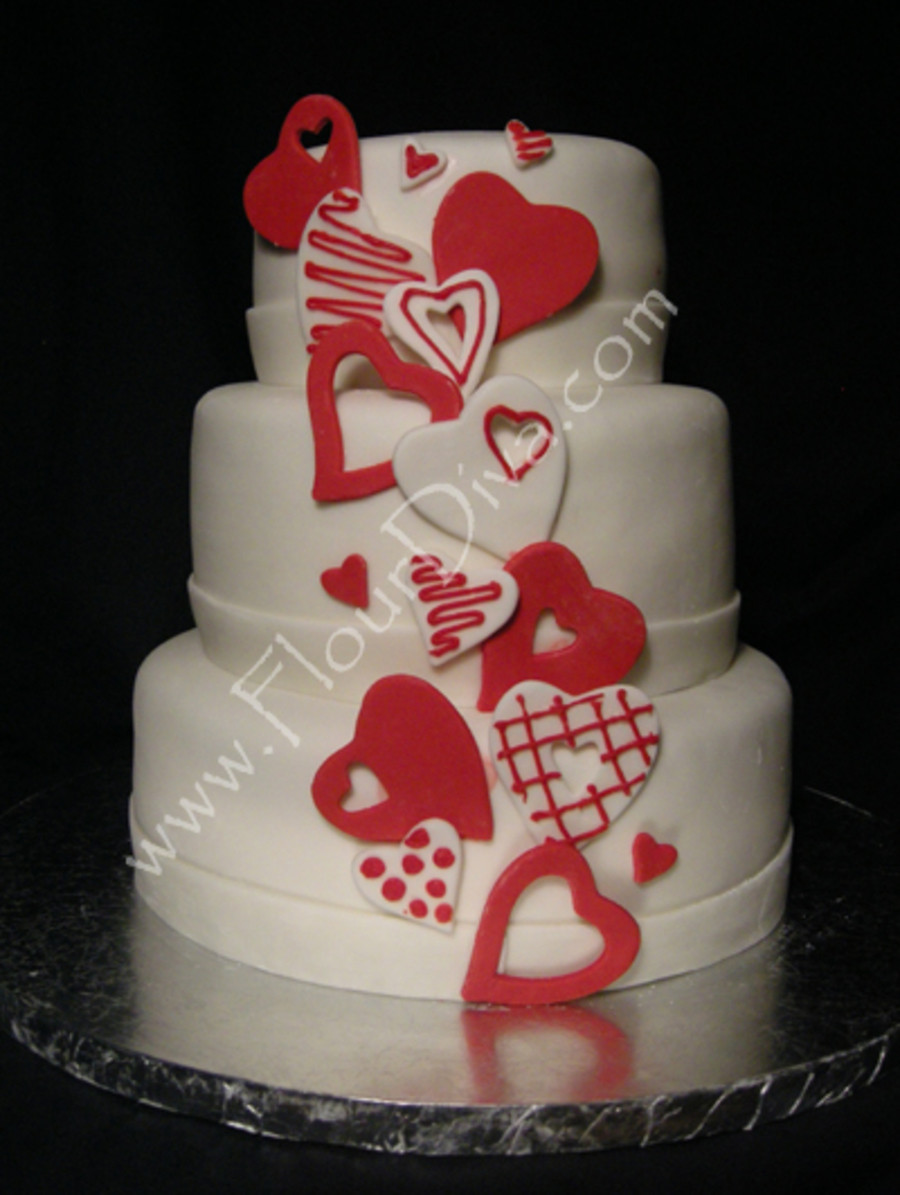 Valentine Day Wedding Cakes
 Valentines Day Wedding Cake CakeCentral