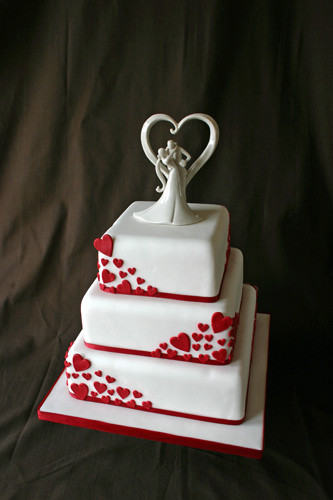 Valentine Day Wedding Cakes
 Valentine’s Day Wedding Cakes