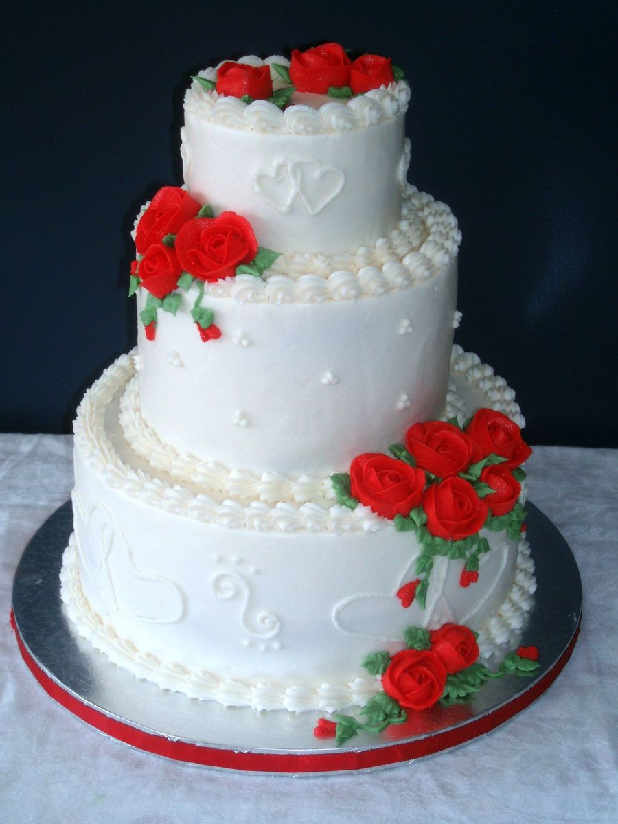 Valentine Wedding Cakes
 Valentine s Day Wedding Cake CakeCentral