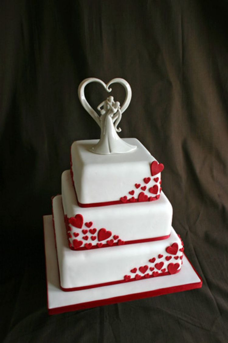 Valentine Wedding Cakes
 Valentines day Wedding cake