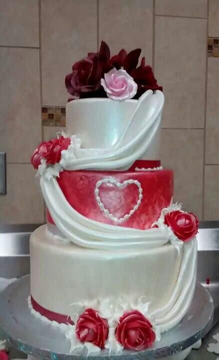 Valentines Day Wedding Cakes
 Valentines day wedding cake Cake by micheleamos35