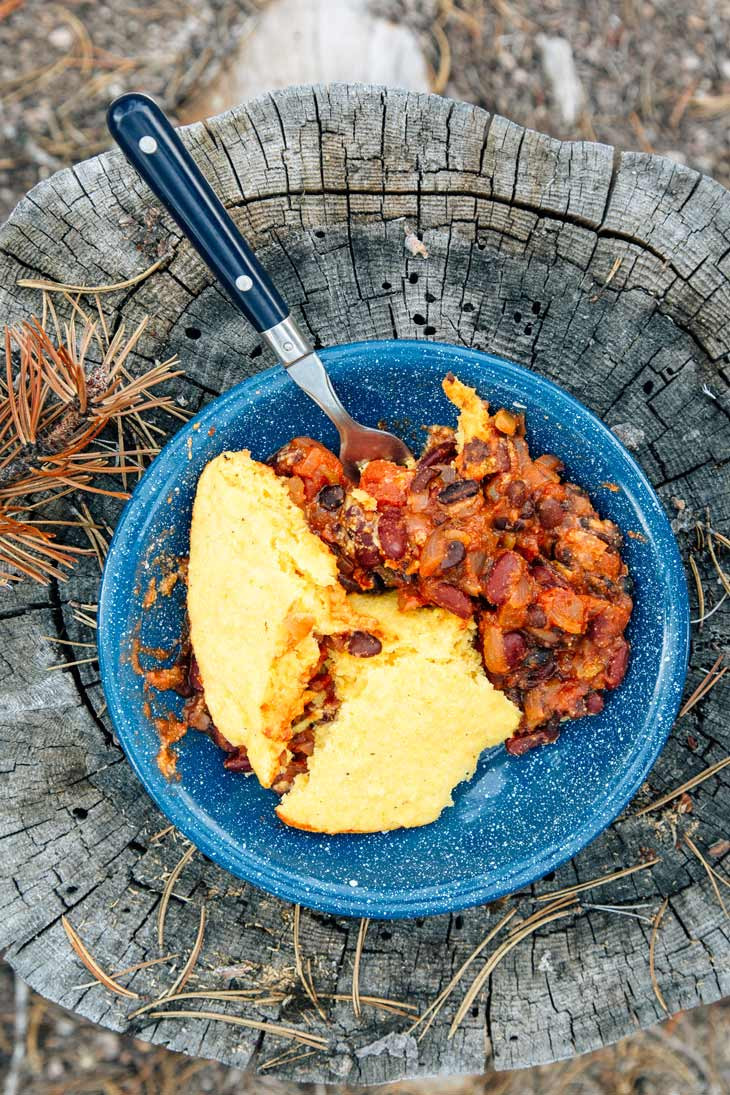 Vegan Dutch Oven Camping Recipes
 Dutch Oven Ve arian Chili & Cornbread