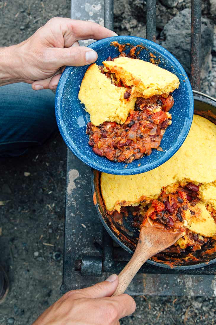 Vegan Dutch Oven Camping Recipes
 Dutch Oven Ve arian Chili & Cornbread