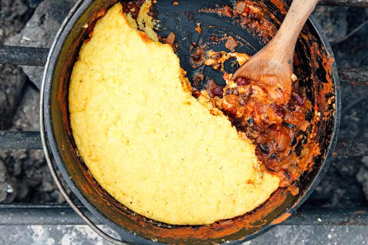 Vegan Dutch Oven Camping Recipes
 Dutch Oven Ve arian Chili & Cornbread