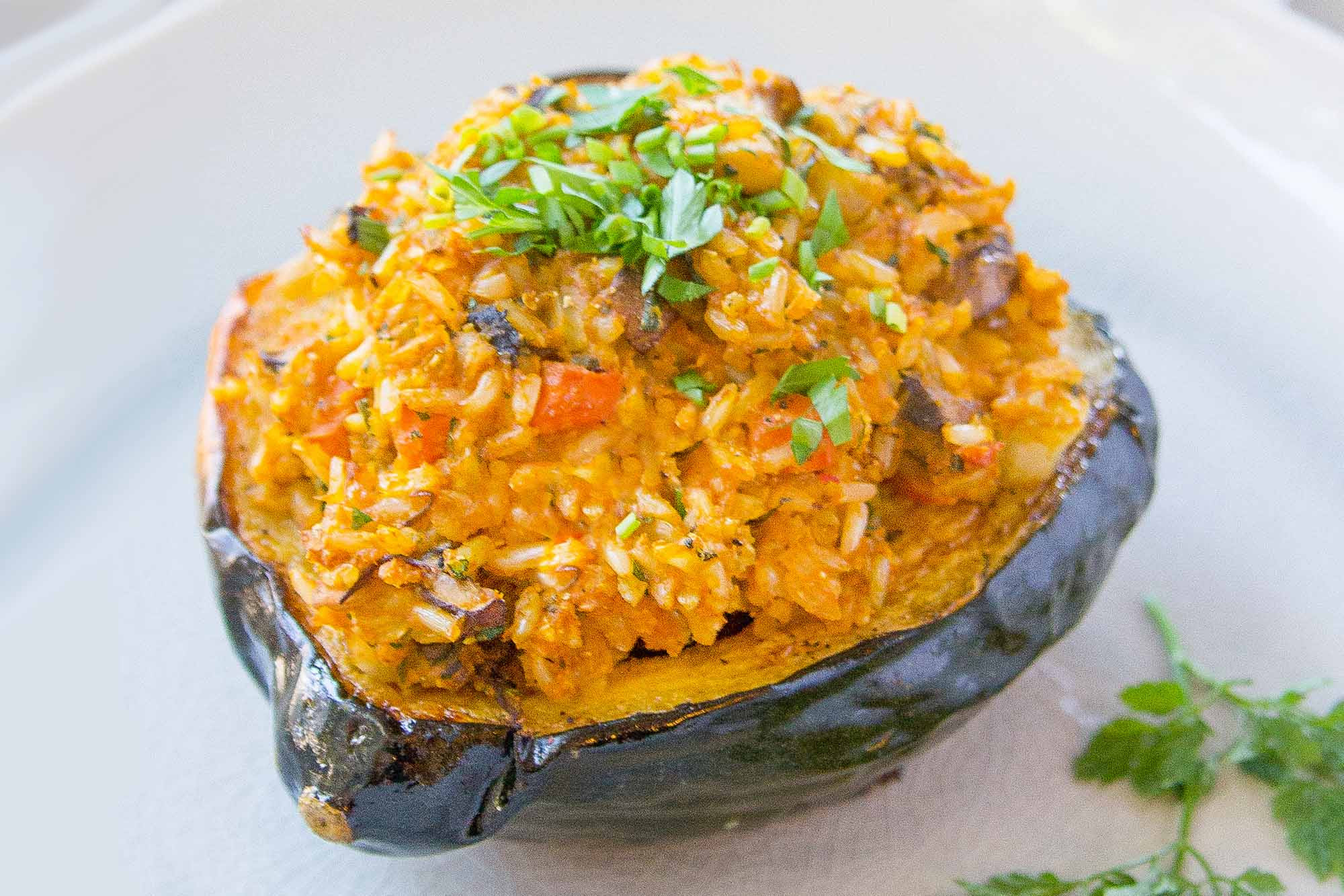 Vegan Summer Squash Recipes
 Vegan Stuffed Squash with Brown Rice and Mushrooms Recipe