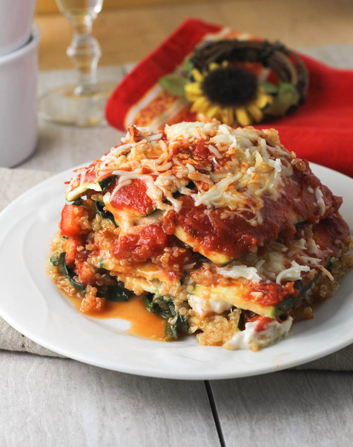 Vegetarian Lasagna Healthy
 Quinoa Zucchini Lasagna citronlimette